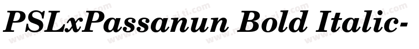 PSLxPassanun Bold Italic字体转换